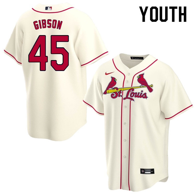 Nike Youth #45 Bob Gibson St.Louis Cardinals Baseball Jerseys Sale-Cream